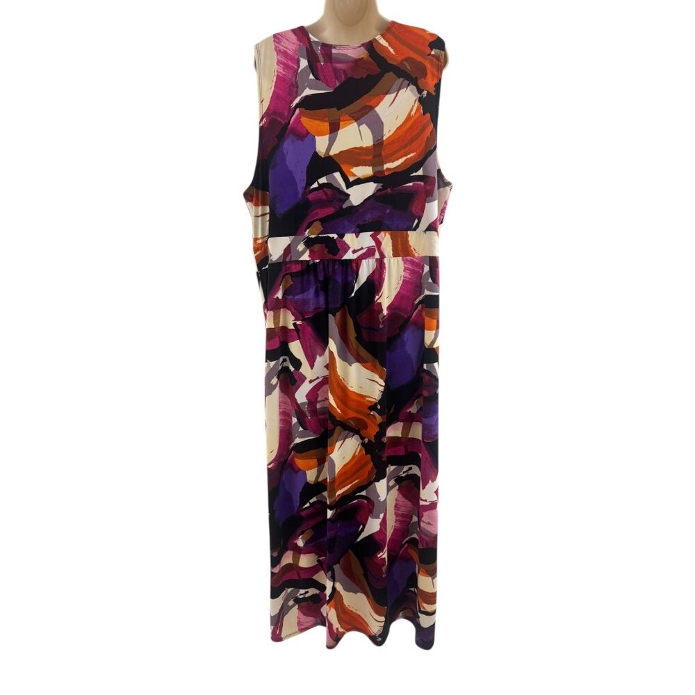 Antthony Multi-Color Abstract Print Long Maxi Dre… - image 3